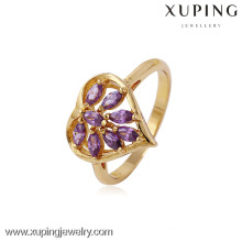 11433 Großhandelscharme Xuping Art- und Weisefrau 18K Gold - Plated Herz-Blumen-Ring